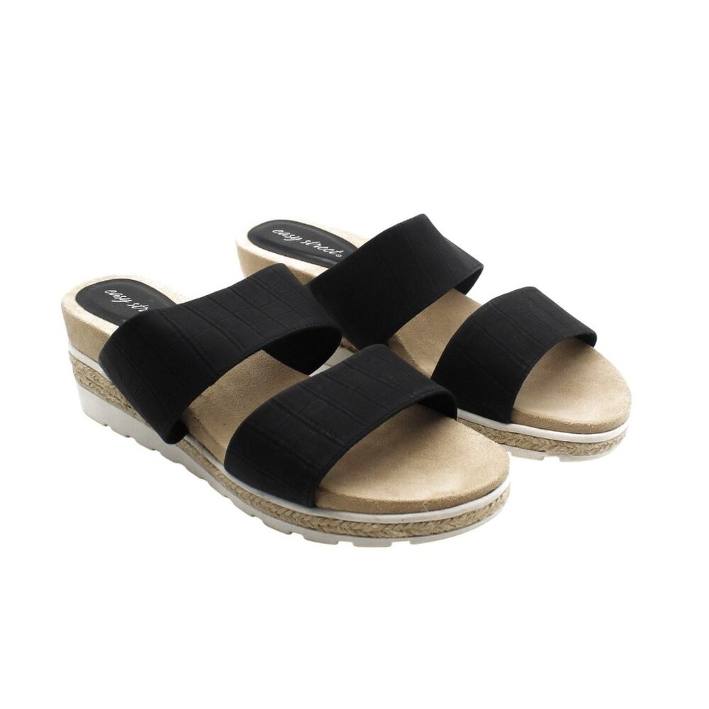 Easy Street Maryann (Black Croco) Women's Shoes